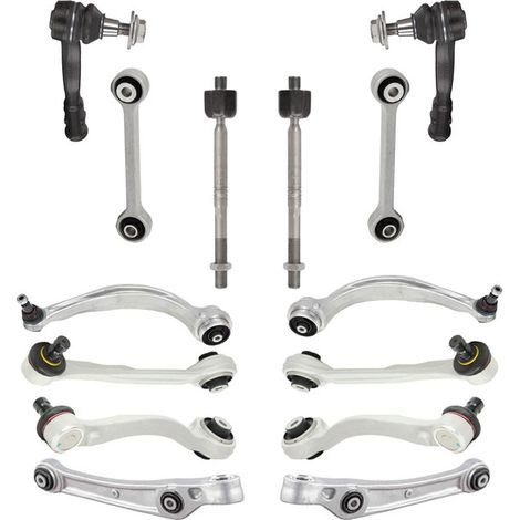 KIT BRACCIO OSCILLANTE 14 PEZZI COMPATIBILE CON VW TOUAREG (CR7, RC8) 3.0 TDI 4motion / Kit Sospensione Completo OE/OEM / Bracci Oscillanti + Testine Sterzo / Sostituzione Diretta OEM