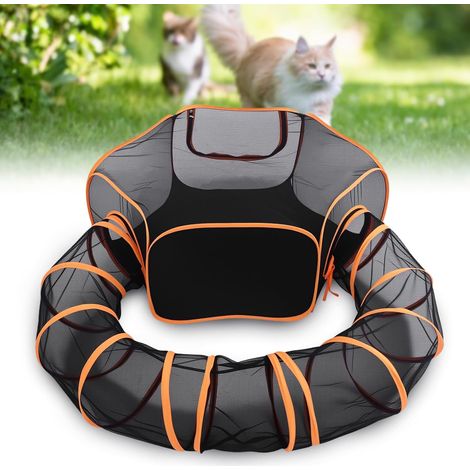 Tente Portable pour Chats, Enclos Extérieur Pliable et Respirant, pour Chats d'Intérieur et Autres Animaux (1/5)