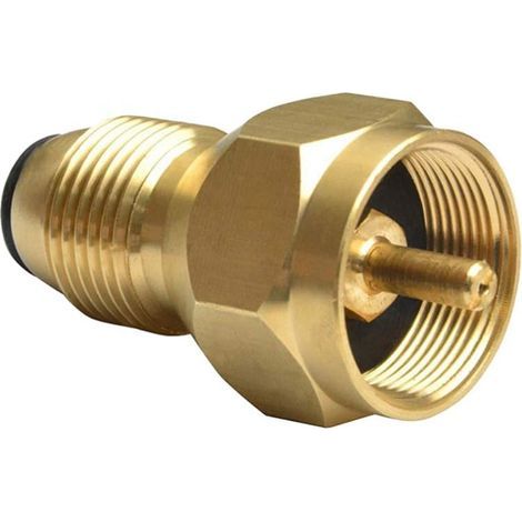 Ensoleille – Adaptateur de recharge propane en laiton – Pression élevée – Résistant à la rouille – Pour réservoirs traditionnels (1/5)