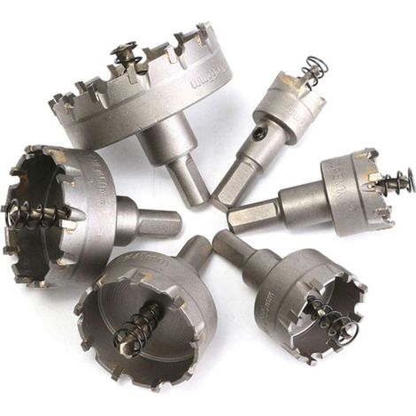 6 Stück HSS-TCT-Kettensägen-Kernbohrer aus Hartmetall, 22–65 mm (1/5)