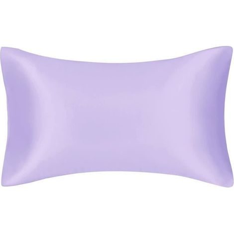 Taie d'oreiller - - 100% Soie de Mûrier - 50x75 cm - Lavande - Anti-âge et Confortable (1/5)