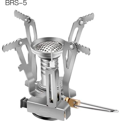 Réchaud à gaz portable monobloc BRS pour camping, pique-nique et autres activités de plein air : équipement de cuisine et de survie, fourneau 3000 t. (1/5)