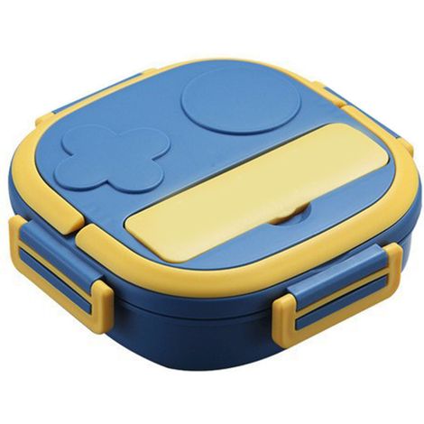 Boîte Repas Acier Inoxydable Grande Capacité 3 Compartiments pour Pique-nique et Bureau - Bleu (1/5)