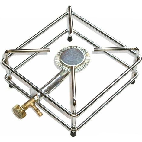 FORNELLONE FORNELLO GAS GPL BRUCIATORE ACCIAIO 2,5KW CROMATO
