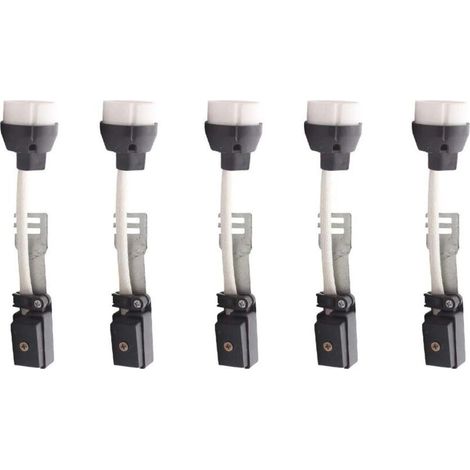 Lot de 5 douilles GU10 avec boîte de jonction isolée – Résistantes jusqu'à 250°C – Pour ampoules LED et halogènes – Connecteurs 2A 250V