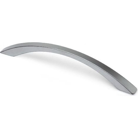 Asa de zamak con acabado cromo mate, dimensiones:153x10x25mm y entrepuntos:128mm - (1/5)