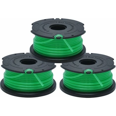 Bobine De Rechange Pour Coupe-Bordures - Fil Nylon 2 mm - 6 m Par Bobine - Compatible Avec Débroussailleuses À Enroulement Automatique - Lot De 3