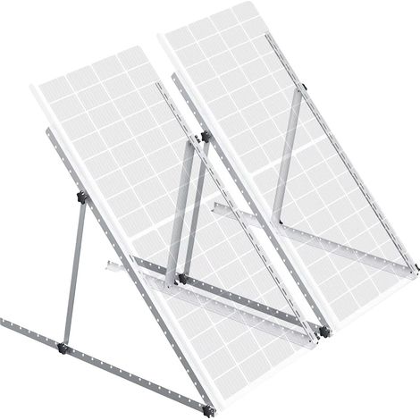 Staffa per pannello solare, angolo regolabile, struttura robusta, 45 pollici, 2 set (1/2)