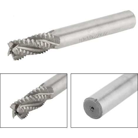 4-schneidiger Schaftfräser aus Schnellarbeitsstahl für CNC-Bearbeitung, 10 mm Durchmesser x 75 mm Länge (1 Stück) (1/5)