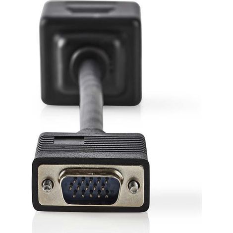 CCGP59120BK02 Câble VGA VGA Mâle 2x VGA Femelle Plaqué or Résolution maximale: 1280x768 0.20 m Rond ABS Noir Sac en Plastique (1/3)