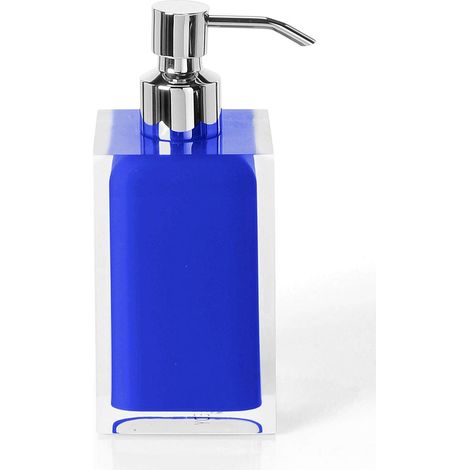 Dosasapone con erogatore in metallo cromato d'appoggio RA81 Gedy serie RAINBOW Blu (1/4)