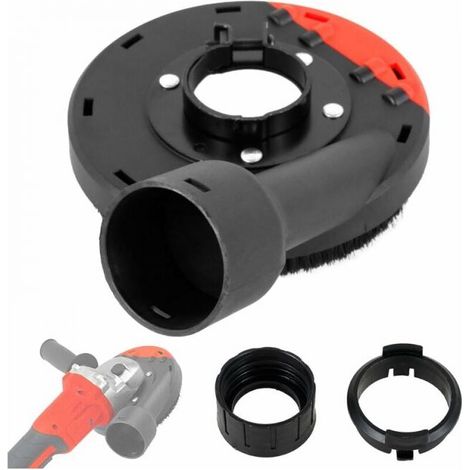 (125, black) Angle grinder extractor hood 125 mm, professional angle grinder suction angle grinder dust cover Premium angle grinder accessories angle grinder (1/5)