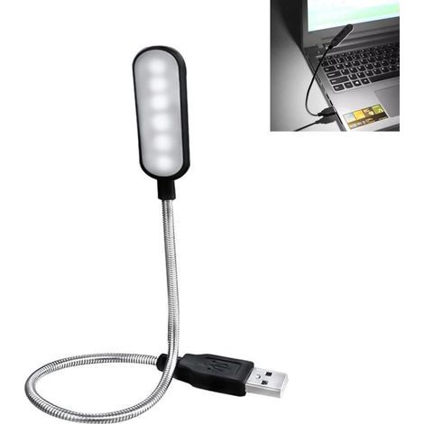Flexible LED USB Lamp, Mini 6 Dimmable LED USB Lamp for Laptop PC with 360° Adjustable Gooseneck, for Office, Reading, Camping, Compact USB Powered Light, Plug and Play (1/5)