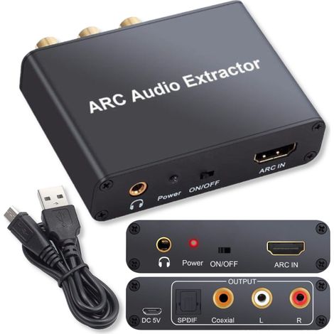 Extracteur/Convertisseur audio HDMI vers Toslink/Coaxial/Cinch/Jack (1/5)