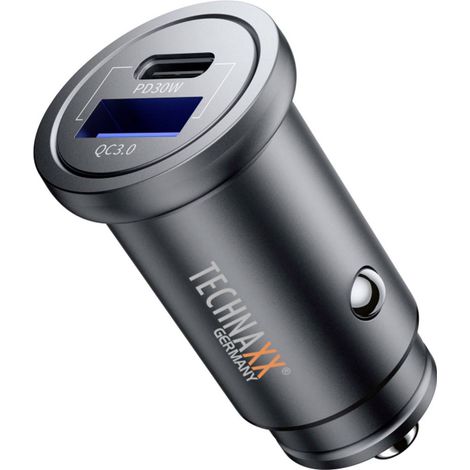 Technaxx Technaxx Dual KFZ Ladegerät 30W TX-305 Belastbarkeit Strom max.=3 A   12/24 V