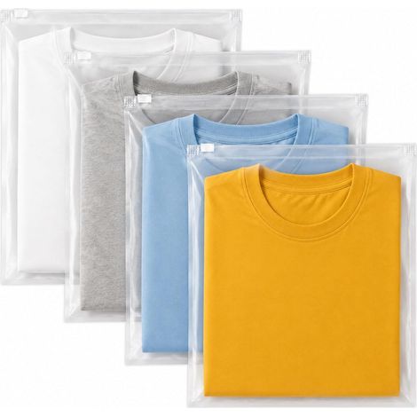 30 Pack Reusable Zipper Bags 30 x 40 cm Travel Bags Waterproof Clear Plastic Storage Bags for Clothes Travel Underwear Shoes (1/5)