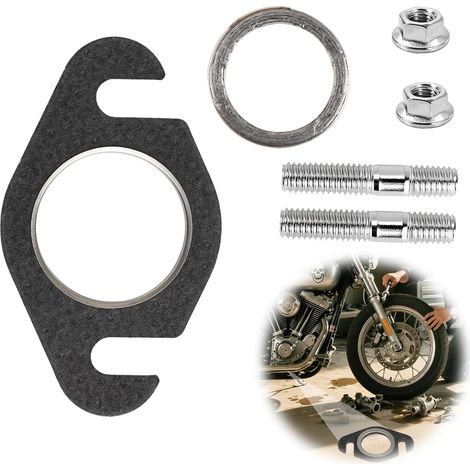 Universel 50cc Joints De Collecteur D'Échappement kit, Joints Échappement Écrous Goujons, Compatible to Aerox Bw's, Booster, Nitro, Mach-G, Jog-R, Ovetto (1/5)