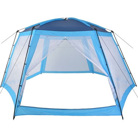 Tonnelle de jardin Tente de piscine Tissu 590x520x250 cm Bleu CFW71123 (1/5)