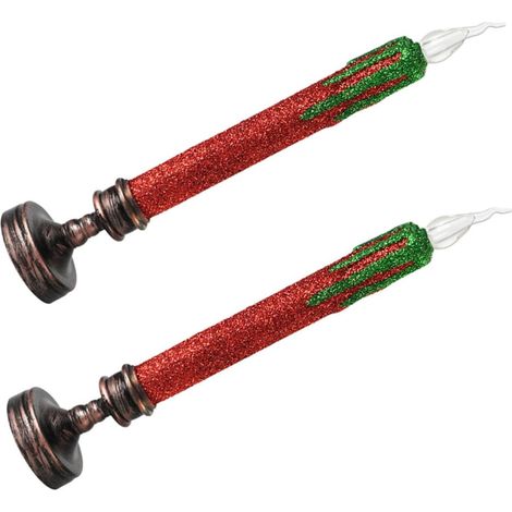 2pièces Lampe Bougie LED De Noël Créative Lampe Décorative Lumineuse sans (1/5)