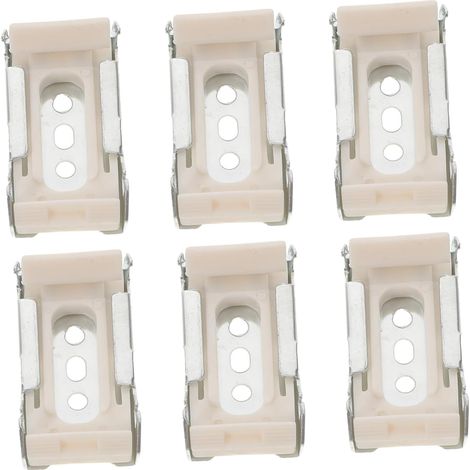 de 4 tringles à rideaux argentées avec supports à roulettes (1/5)