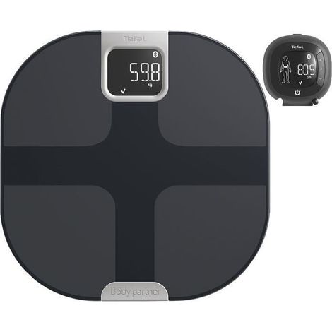Báscula medidora de impedancia Body Partner - ROWENTA - Sensor de silueta - 180 kg - Kg, lb, st - 100 g (1/3)