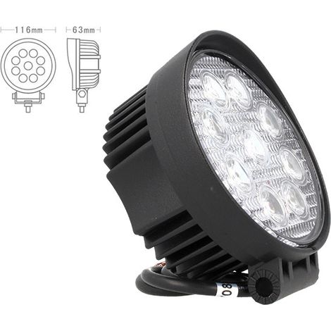 Faro di Profondita Led Rotondo 12V 24V 27W (1/3)