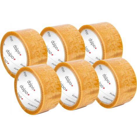 Nastro adesivo trasparente DALPOO STRONG per imballaggio 48/60y - 6 pezzi. (1/5)