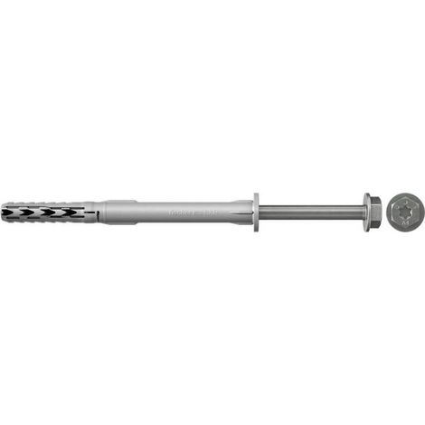 Fischer 50x  Taco de  cuello largo  SXR 10  x 60  mm FUS  Tornillo hexagonal  con arandela  acero inoxidable  A4 -  46339 (1/4)