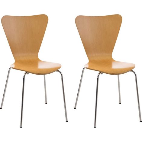 Conjunto de 2 sillas office de salón en madera y metal CDS10008 (1/5)