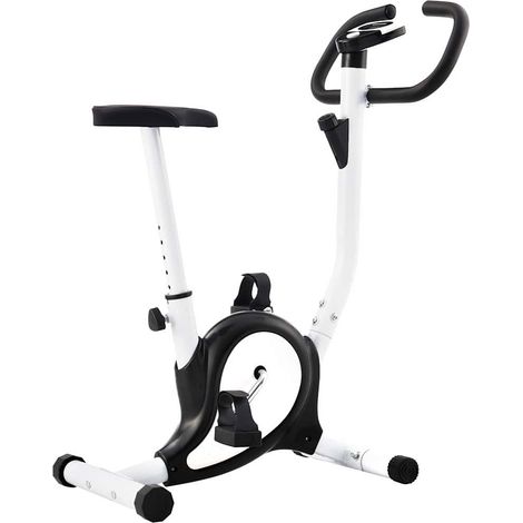 vidaXL Bicicleta estática con resistencia de cinta negra (1/5)