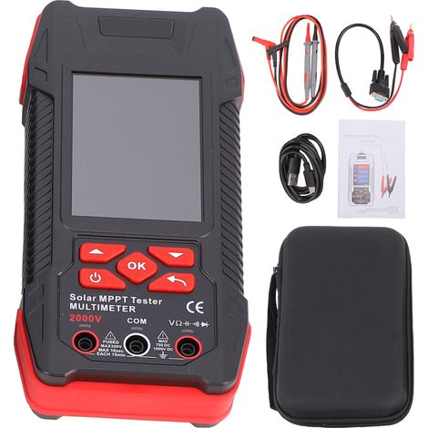 Testeur Solaire MPPT 2000W Ortviai 3-90V/40A Écran LCD 3,2" Multimètre HV Intégré (1/5)
