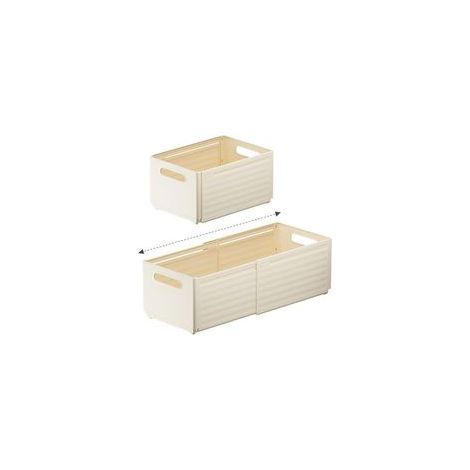 Bacs de rangement pliables, 1 paquet de boîtes extensibles en plastique pour l'organisation, réglables de 11 à 18,8 pouces, séparateurs de tiroirs pour chambre à coucher, ustensiles de cuisine, outils (1/5)