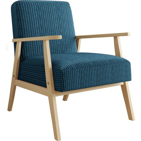 Fauteuil Clovis 100, Poso 05, 76x59x67cm, Tissu, Pieds: Bois, 0