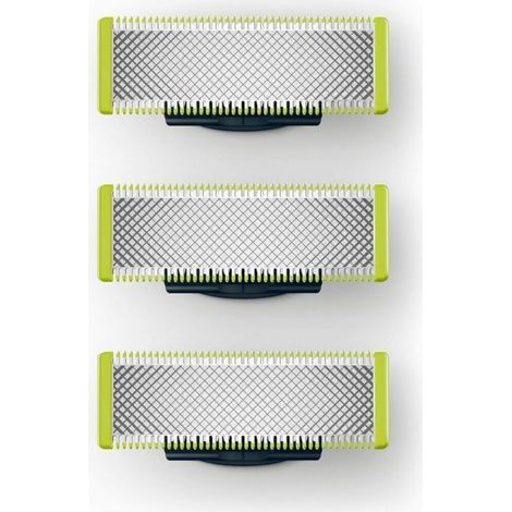 Kompatibel mit OneBlade – Ersatzklingen für den OneBlade Elektrorasierer/Trimmer, langlebiger Edelstahl, zum Trimmen, Stylen und Rasieren, 3er-Packung