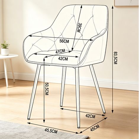 Set di 2 sedie da pranzo 45,5x45x83,5 cm velluto verde scuro ergonomiche stabili – MEUBLIV (1/5)