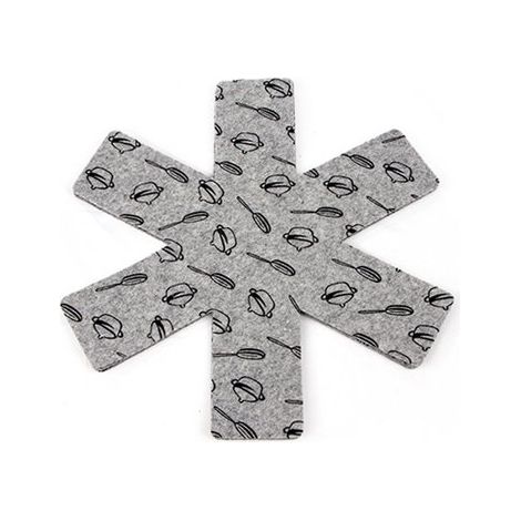 Ensemble de 3 protège-poêles gris - dessous de plat - protection pour induction - protège-poêles - protection antidérapante - accessoires de cuisine anti-rayures - protection grise pour fond de casser (1/5)