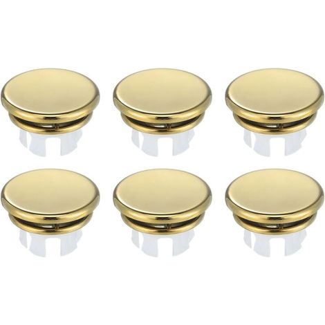 Set mit 6 Überlaufringen für Küchenspülen, poliertes Gold (22-25 mm)