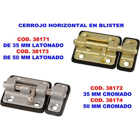 Horizontaler Bolzen 35 mm vermessingt im Blister 716
