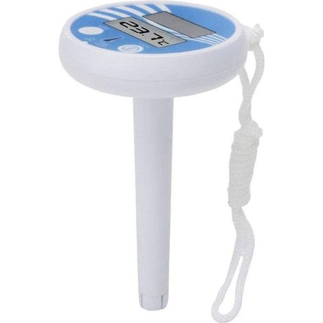 Thermomètre flottant pour piscine, à énergie solaire, avec cordon, pour piscines extérieures/intérieures, baignoires, spas, jacuzzis et aquariums. (1/5)