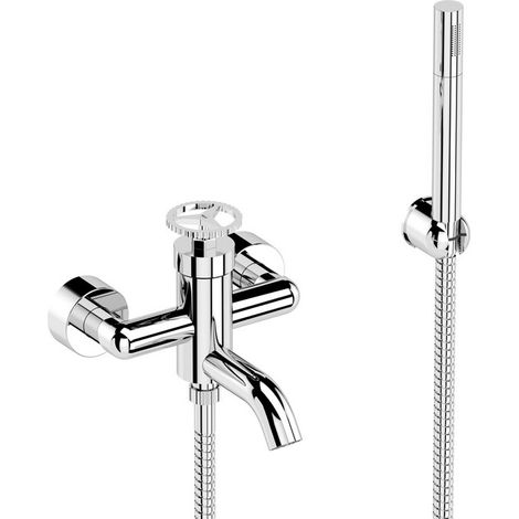 Miscelatore vasca esterno con flessibile cm 150 e doccetta a 1 funzione - serie Chrono (1/3)