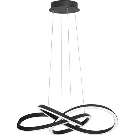 [NEUWERTIG] B-Ware Nova Luce Pendelleuchte Hängeleuchte Amara Led Lampe Schwarz Warmweiß Dimmbar