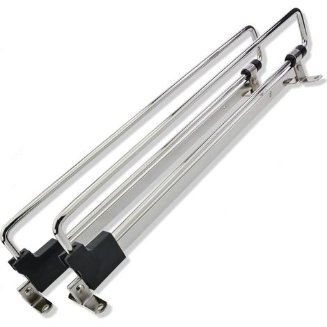Lot de 2 Porte Cintre Coulissant - Porte Manteaux Télescopique - Vêtements Extractible 300mm - Tringle Coulissante Penderie pour Armoire ou Dressing (1/5)