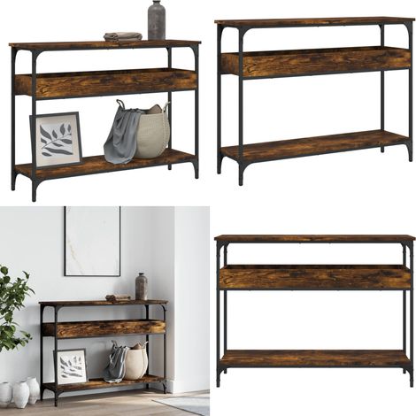 Konsolentisch mit Ablage Räuchereiche 100x29x75cm Holzwerkstoff - Konsolentisch - Flurtisch - Sideboard - Wohnraumgestaltung - Industriel Design - Home & Living (1/5)