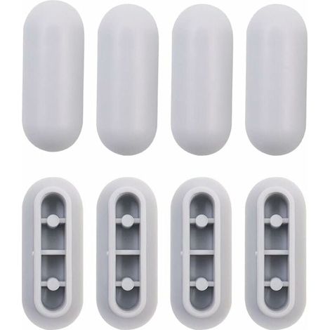 4 Pièces Tampon Universel pour Siège de Toilette Universel Chocs Kit de Tampon Abattant WC Plastique Toilette Pare-chocs Remplacement (1/4)