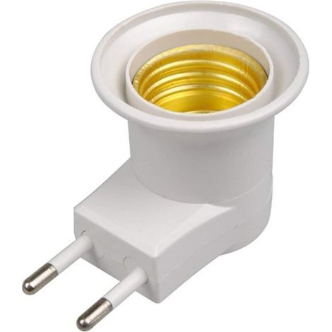 Lntyq E27 LED-Lampenfassung, EU-Steckeradapter für Glühbirnen mit Ein-/Ausschalter, 1 Stück (1/5)
