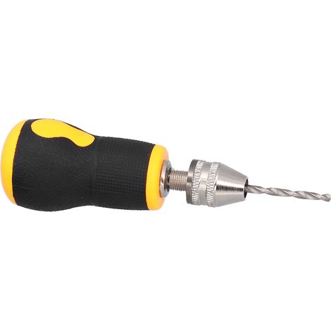 Mini-Handbohrer mit rutschfestem Griff, radieschenförmiger Drehgriff, Handbohrer für Modellbau und Bastelarbeiten, Bohrer 0,5–3,2 mm (1/5)