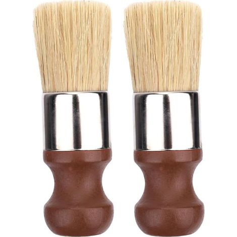 2 cepillos de bálsamo de mango corto para muebles, cuero y madera, cepillo de limpieza con mango cómodo (1/4)