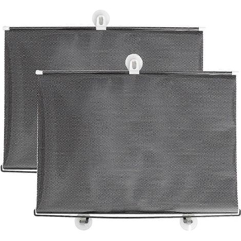Lot de 2 rideaux occultants à ventouses pour balcon, non perforés. (1/5)