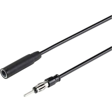 Cavo di prolunga DIN da 1 m per antenna auto – nero, cavo RF da 150 ohm, compatibile con antenne per auto, codice RF-5087926