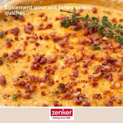 Plat À Tarte Renversée - Acier Noir - Diamètre 30 Cm - Fond Amovible - 1 Pièce (1/5)